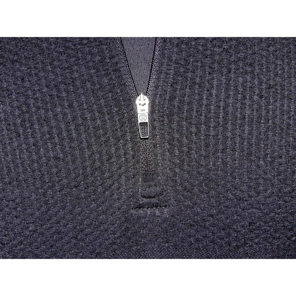 Lululemon Black Pull Over 1/4 Zip Stretch Athletic Running Jacket Men's Small